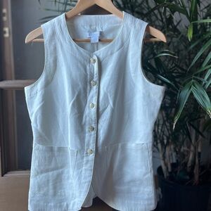 House of Harlow 1960 Ivory Sleeveless Vest